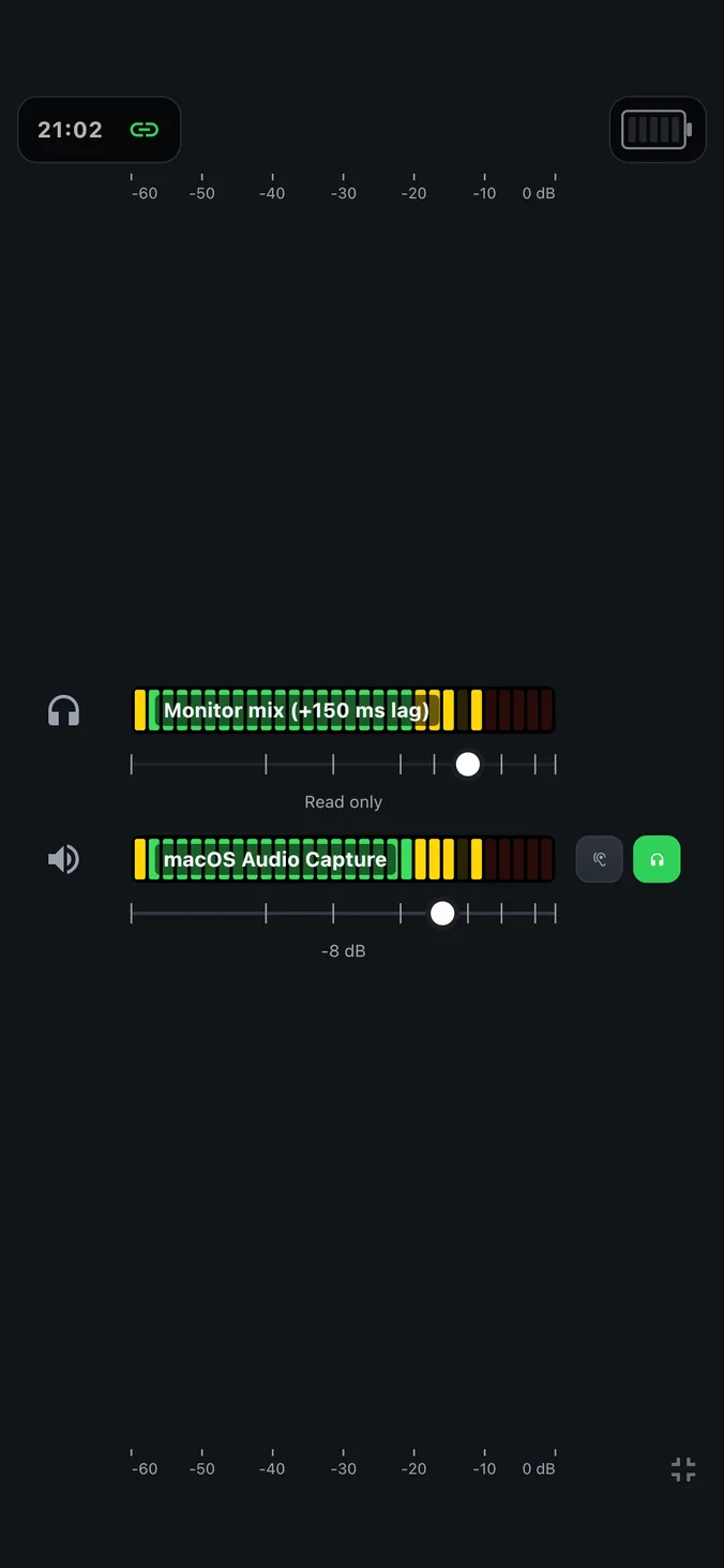 Audio solo in PaneLive on iPhone in portrait.
