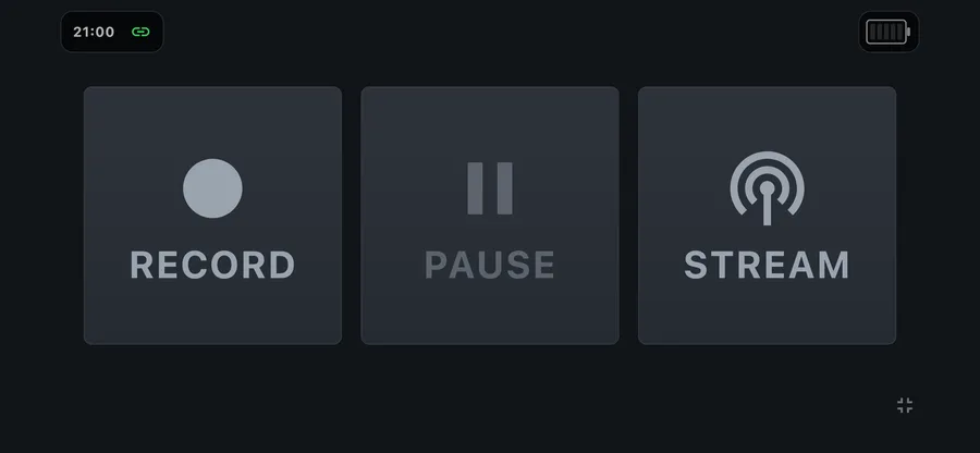 PaneLive recording solo view on an iPhone in landscape.